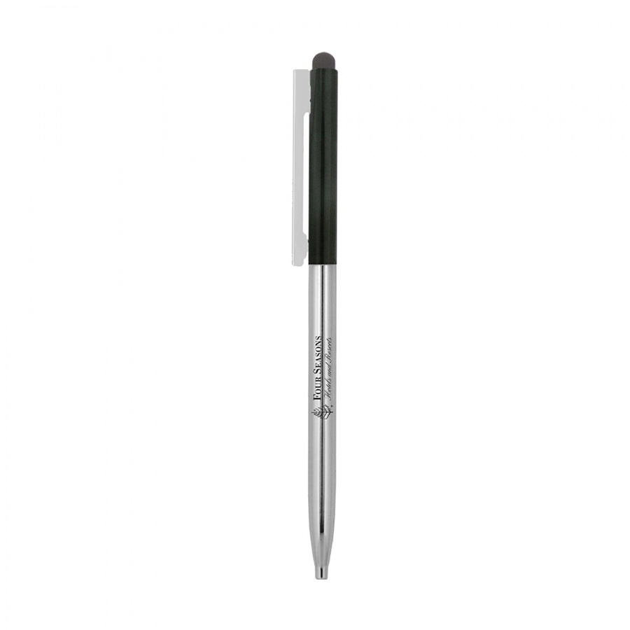 BND78S SARI STYLUS, THIN TWIST METAL BALL PEN-Logo