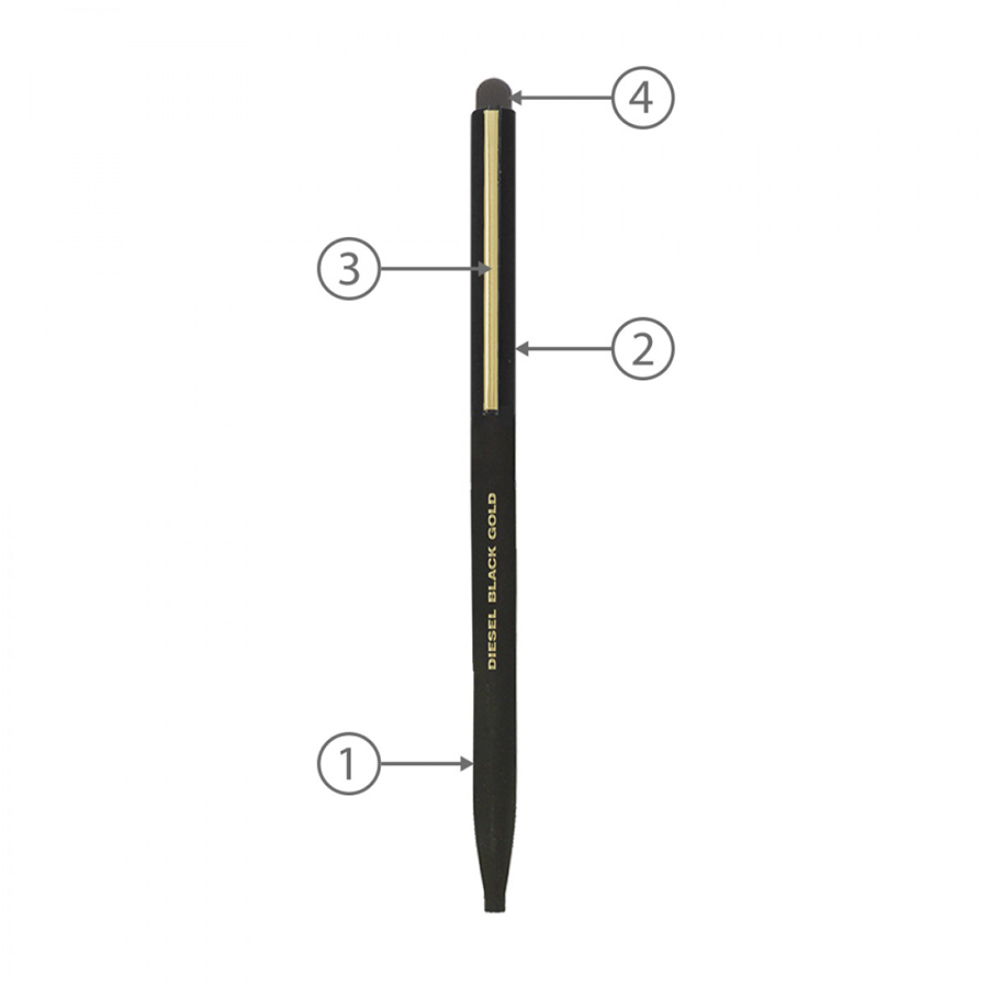 BND78S SARI STYLUS, THIN TWIST METAL BALL PEN-Logo