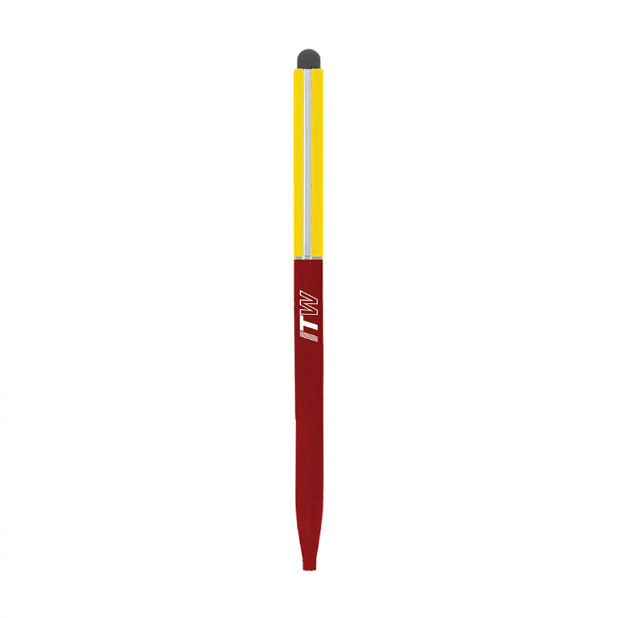 BND78S SARI STYLUS, THIN TWIST METAL BALL PEN-Logo