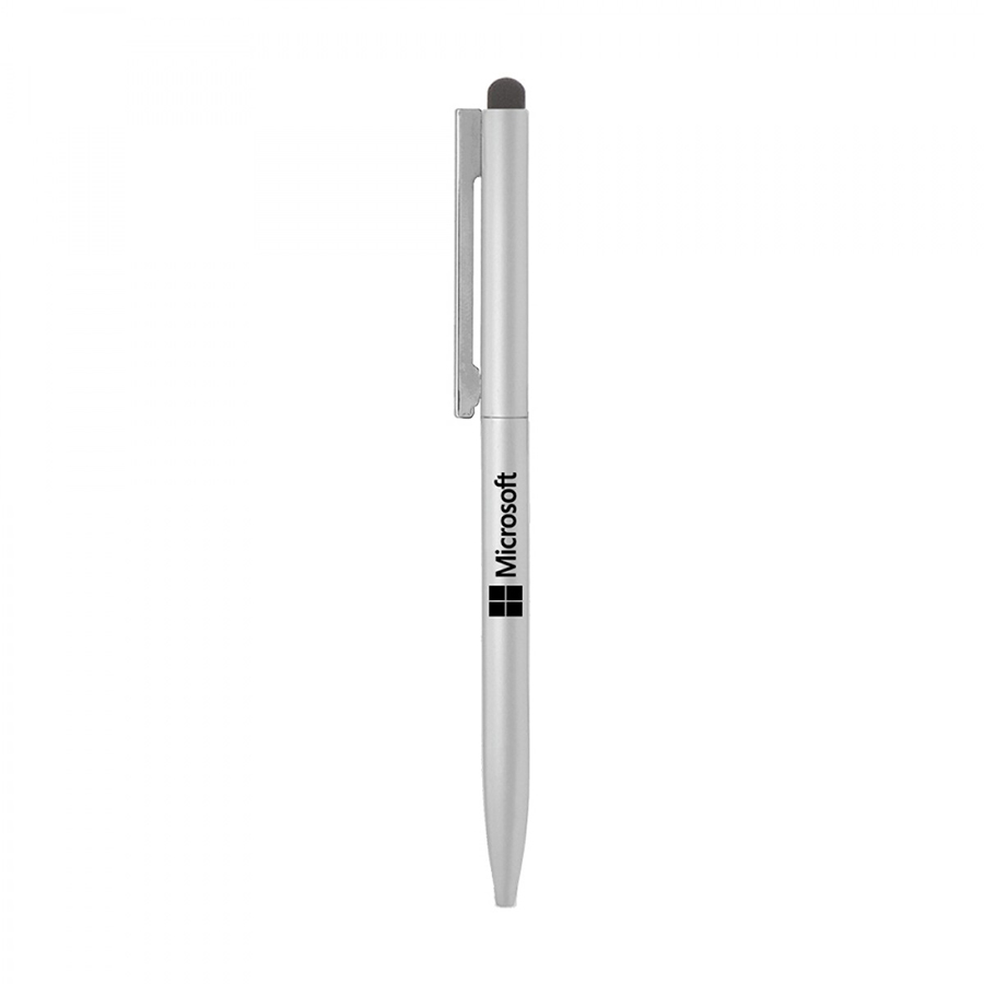 BND78S SARI STYLUS, THIN TWIST METAL BALL PEN-Logo