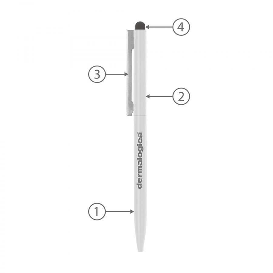 BND78S SARI STYLUS, THIN TWIST METAL BALL PEN-Logo