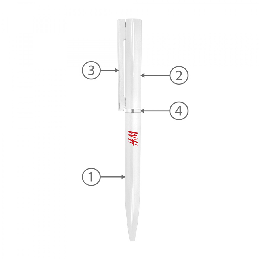 BND78XL, TWIST METAL BALL PEN-Logo