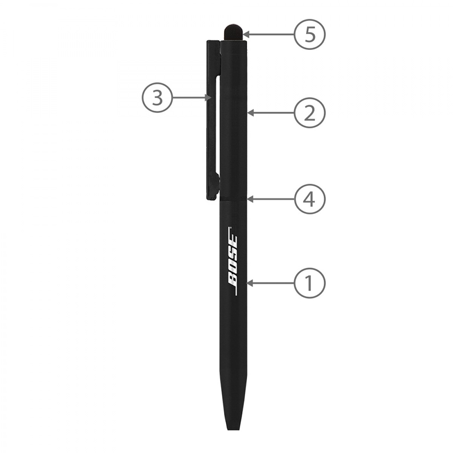 BND78XLS SARI STYLUS TWIST METAL BALL PEN-Logo