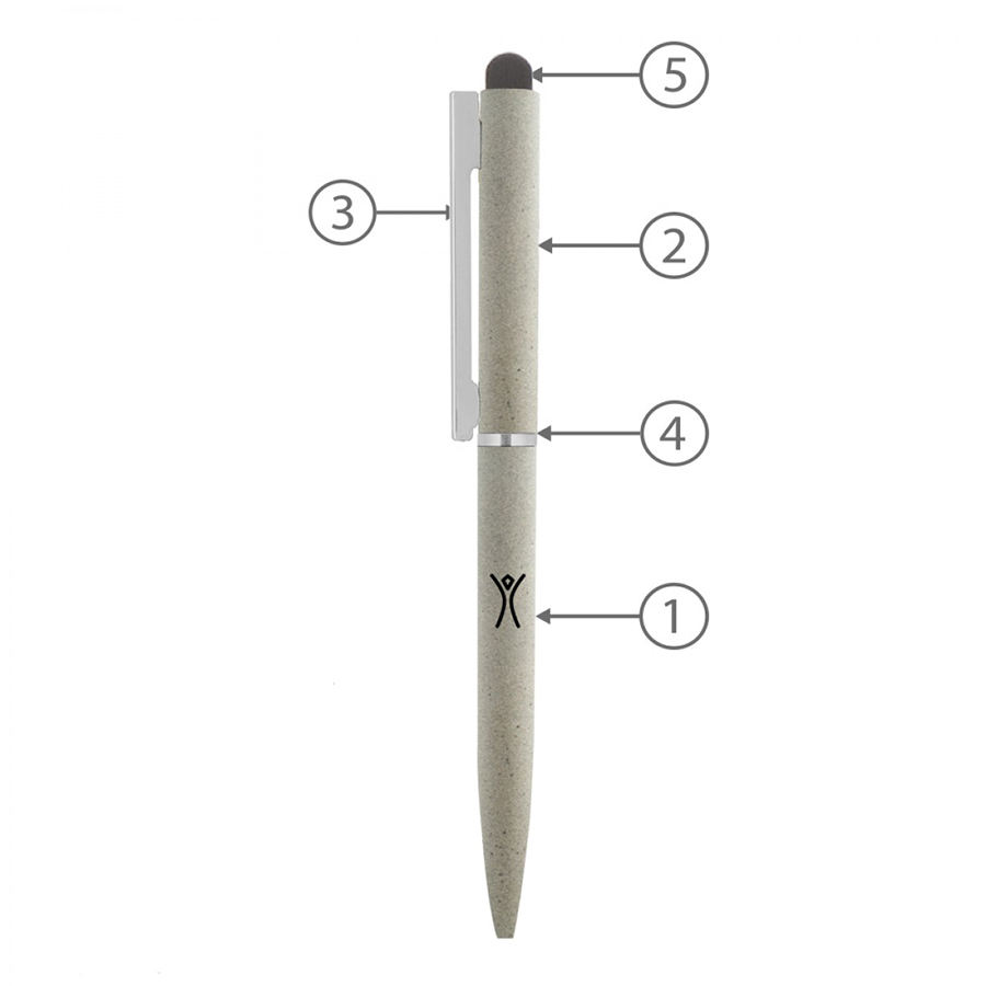 BND78XLS SARI STYLUS TWIST METAL BALL PEN-Logo