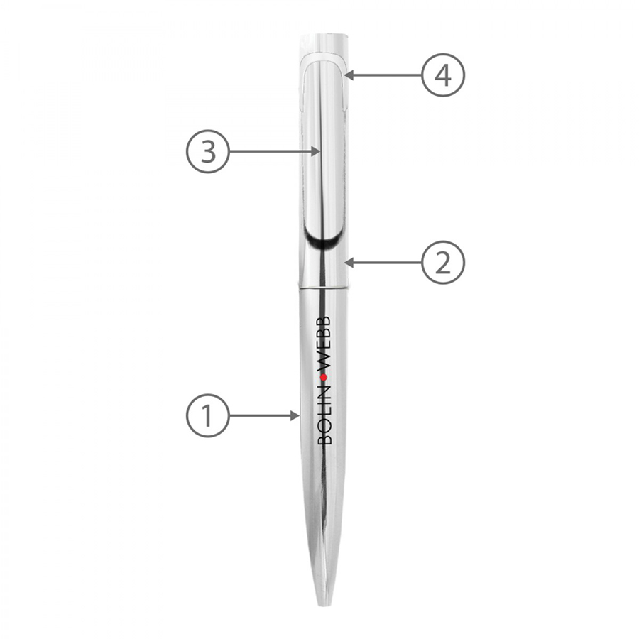 BND80 BLOA, TWIST METAL BALL PEN-Logo