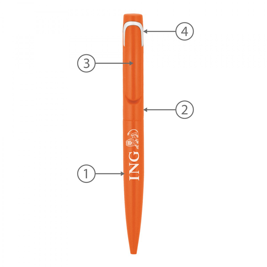 BND80 BLOA, TWIST METAL BALL PEN-Logo