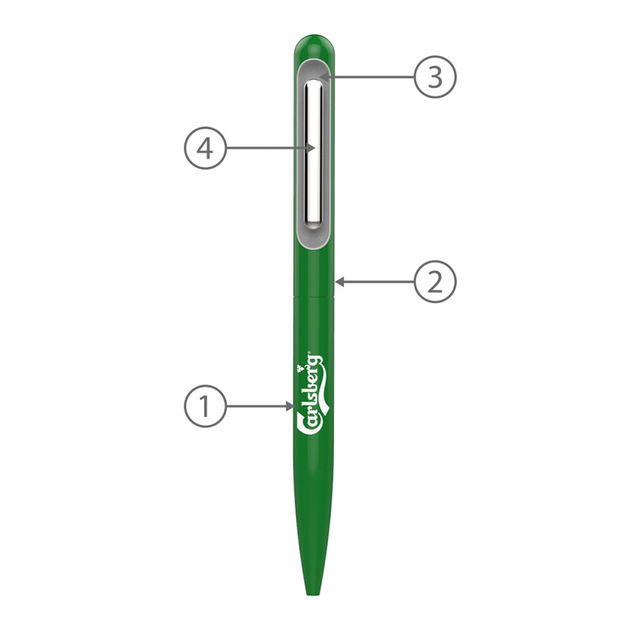 BND81 SOO, TWIST METAL BALL PEN-Logo