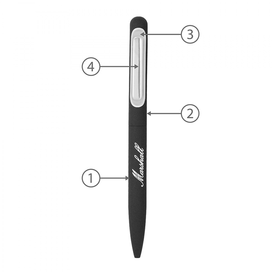 BND81 SOO, TWIST METAL BALL PEN-Logo