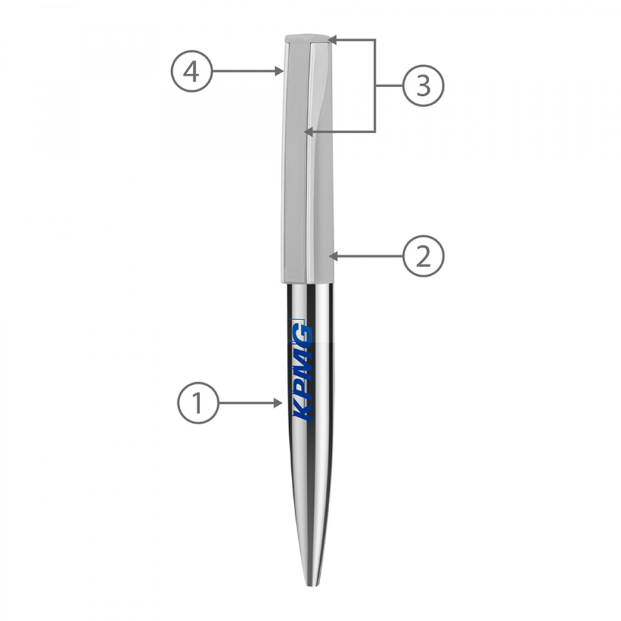 BND82 DIAL, TWIST METAL BALL PEN-Logo