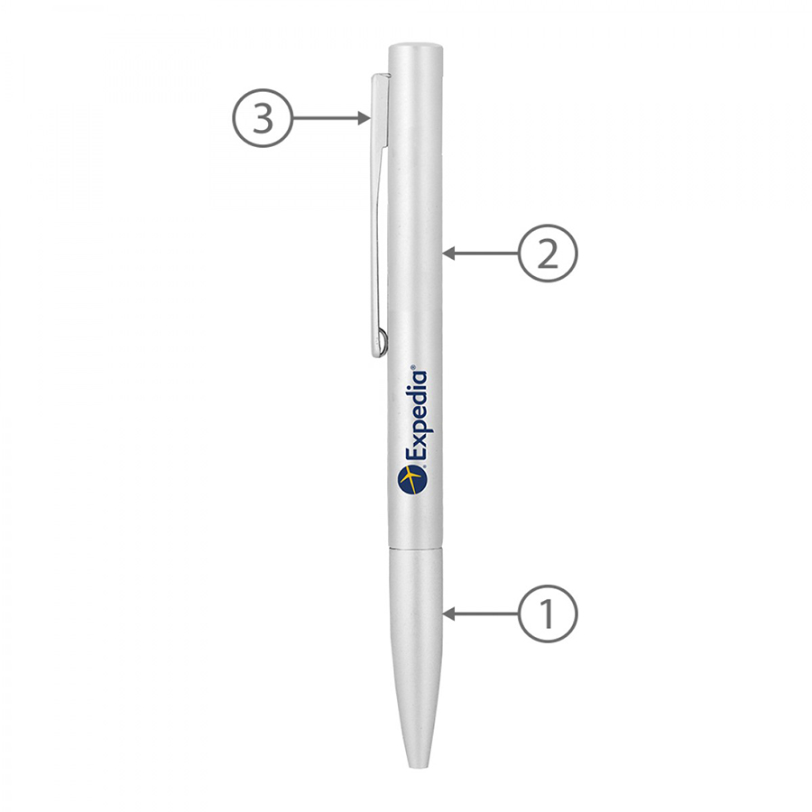 BND83 PEGI, TWIST METAL BALL PEN-Logo