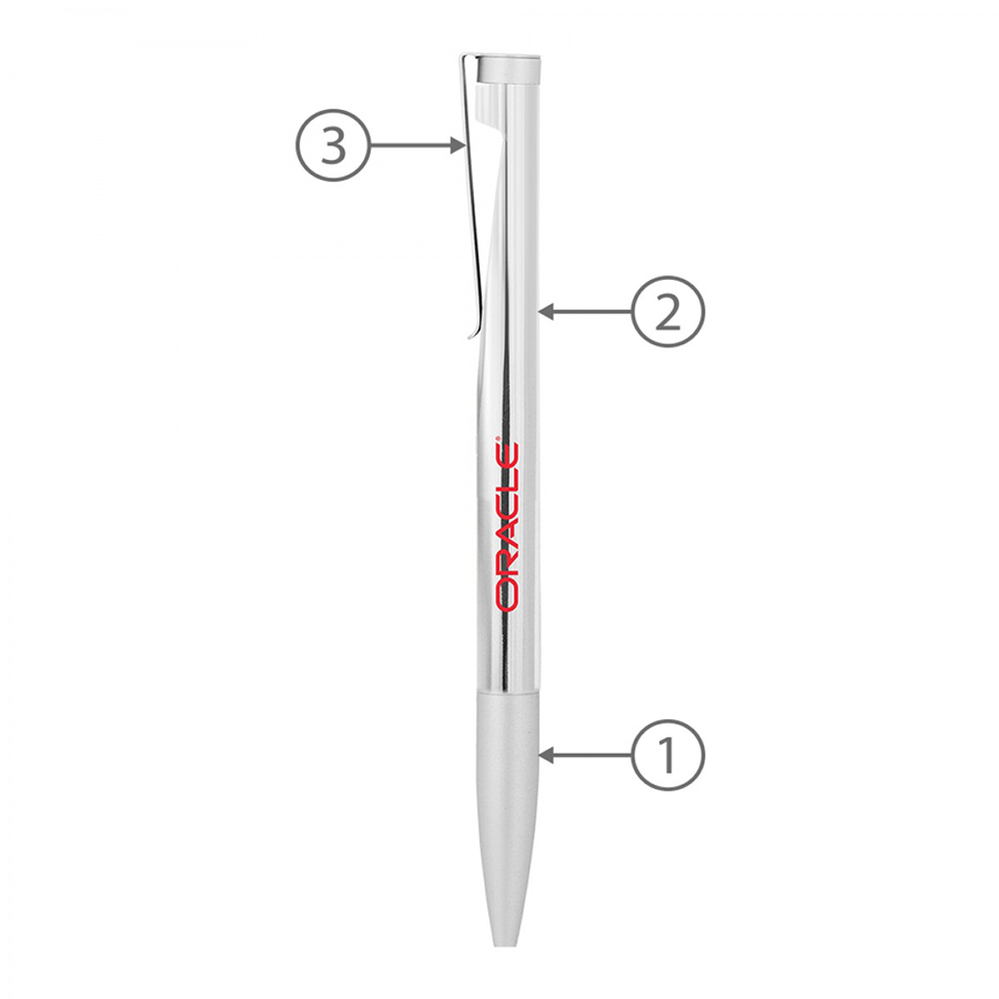 BND84 ATTEN, TWIST METAL BALL PEN-Logo