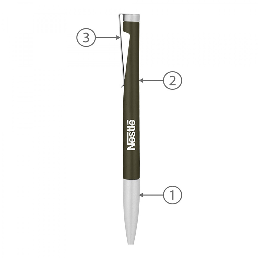 BND84 ATTEN, TWIST METAL BALL PEN-Logo