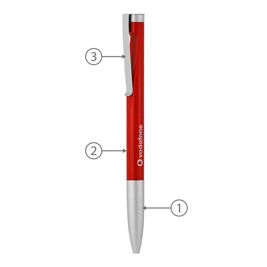 BND84 ATTEN, TWIST METAL BALL PEN-Logo