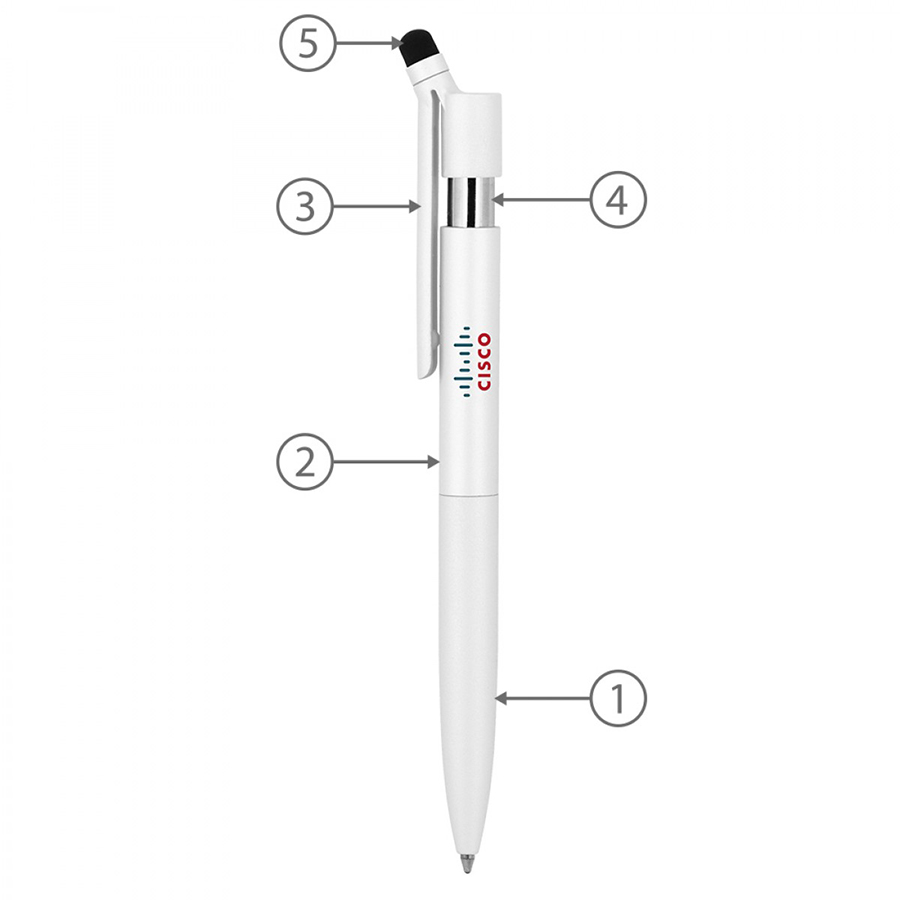 BND85S PINO STYLUS, TWIST METAL BALLPEN-Logo