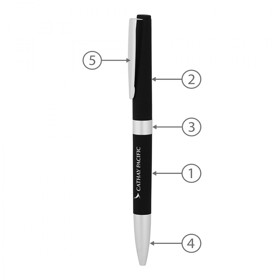 BND86 NOLO, TWIST METAL BALL PEN-Logo