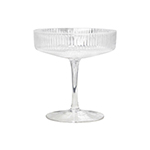 Hazel Ribbed Coupe Glasses-Logo