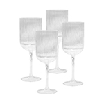 Ivy Ribbed Wine Glasses-Logo