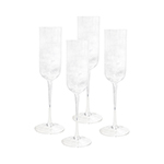 Atticus Ribbed Champagne Glasses-Logo