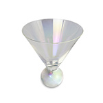 Aura Iridescent Martini Glasses-Logo