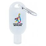 30mL Hand Sanitiser with Carabiner - 75% ethyl-alcohol-Logo