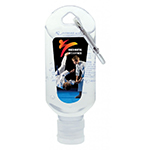 60mL Hand Sanitiser with Carabiner - 75% ethyl-alcohol-Logo