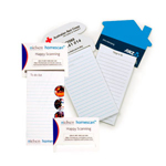 Standard Magnet - 95mm x 70mm Pad - 75mm x 140mm Telephone Shaped To Do Lists-Logo