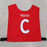 Pull-Over Elastic Netball Bibs-Logo