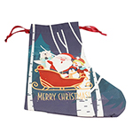 Santa Sock Gift Tote-Logo