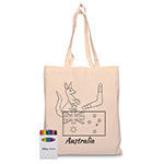 Squiggle Calico bag + Crayon set-Logo