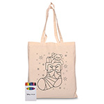 Squiggle Calico bag + Crayon set-Logo