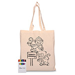 Squiggle Calico bag + Crayon set-Logo