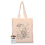 Squiggle Calico bag + Crayon set-Logo