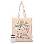 Squiggle Calico bag + Crayon set-Logo