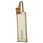 Jute Single Wine Bag-Logo