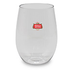 Stemless Shatterproof Red Wine Glass-Logo