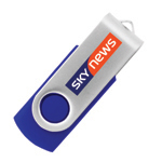 Durban 2 GB Flash Flip USB Drive-Logo