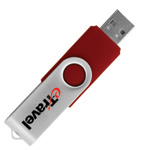 Durban 2 GB Flash Flip USB Drive-Logo