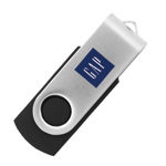 Durban 2 GB Flash Flip USB Drive-Logo