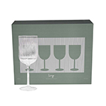 Ivy Ribbed Wine Glasses-Logo