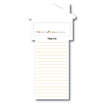 Standard Magnet - 105mm W x 80mm H Pad - 75mm x 140mm House Shaped To Do Lists-Logo