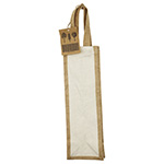 Jute Single Wine Bag-Logo