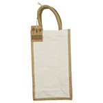 Jute Double Wine Bag-Logo