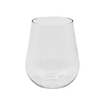 Stemless Shatterproof White Wine Glass-Logo