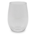 Stemless Shatterproof Red Wine Glass-Logo